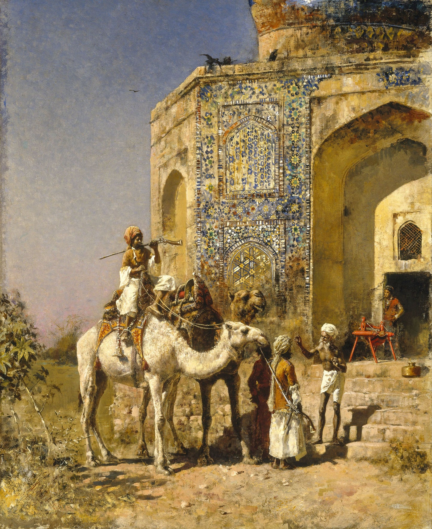 The Old Blue-Tiled Mosque Outside of Delhi, India