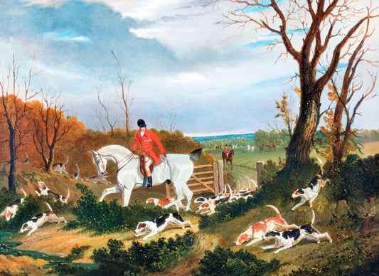The Suffolk Hunt - Going to Cover near Herringswell