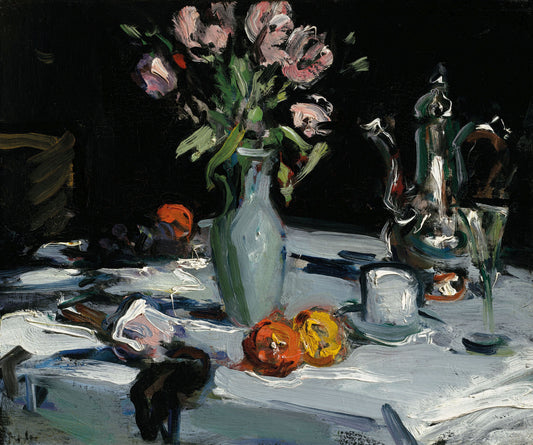 Tulips and a Coffee Pot