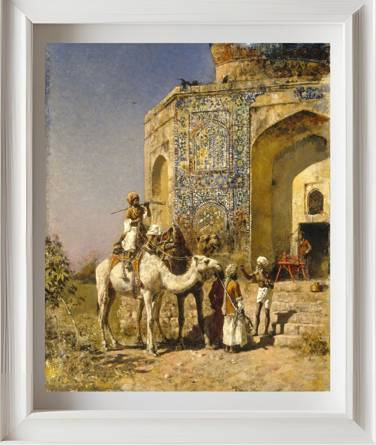 The Old Blue-Tiled Mosque Outside of Delhi, India