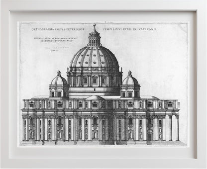 Elevation Showing the Exterior of Saint Peter's Basilica from the South as Conceived by Michelangelo