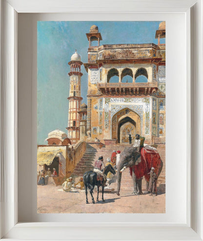 Before the great Jami Masjid mosque, Mathura, India