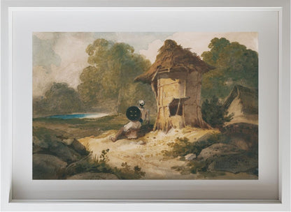 A watchman at a lookout post, Bengal