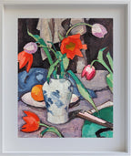 Still Life With Tulips And Fan 2