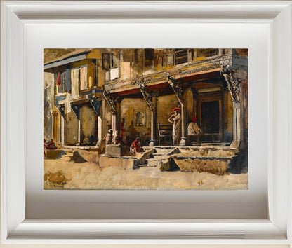 Merchants along a street in Bombay