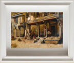 Merchants along a street in Bombay