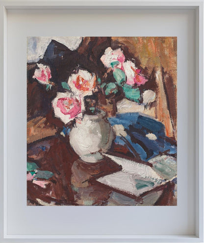 Pink Roses in a Vase