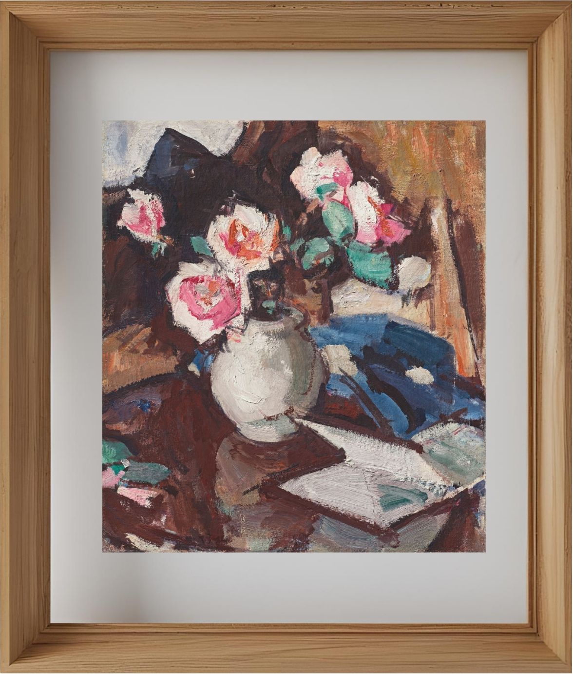 Pink Roses in a Vase