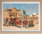 A Wedding Procession before a Palace in Rajasthan