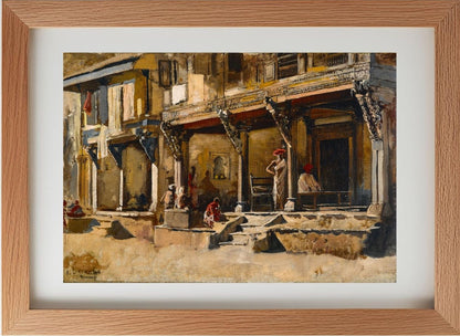 Merchants along a street in Bombay