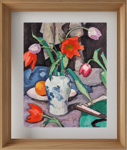 Still Life With Tulips And Fan 2