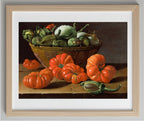 Still Life With Tomatoes, A Bowl Of Aubergines And Onions