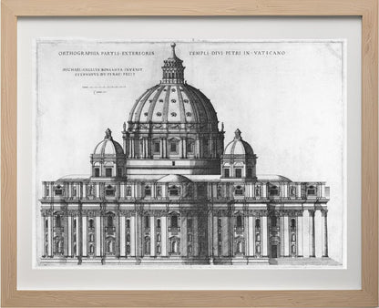 Elevation Showing the Exterior of Saint Peter's Basilica from the South as Conceived by Michelangelo