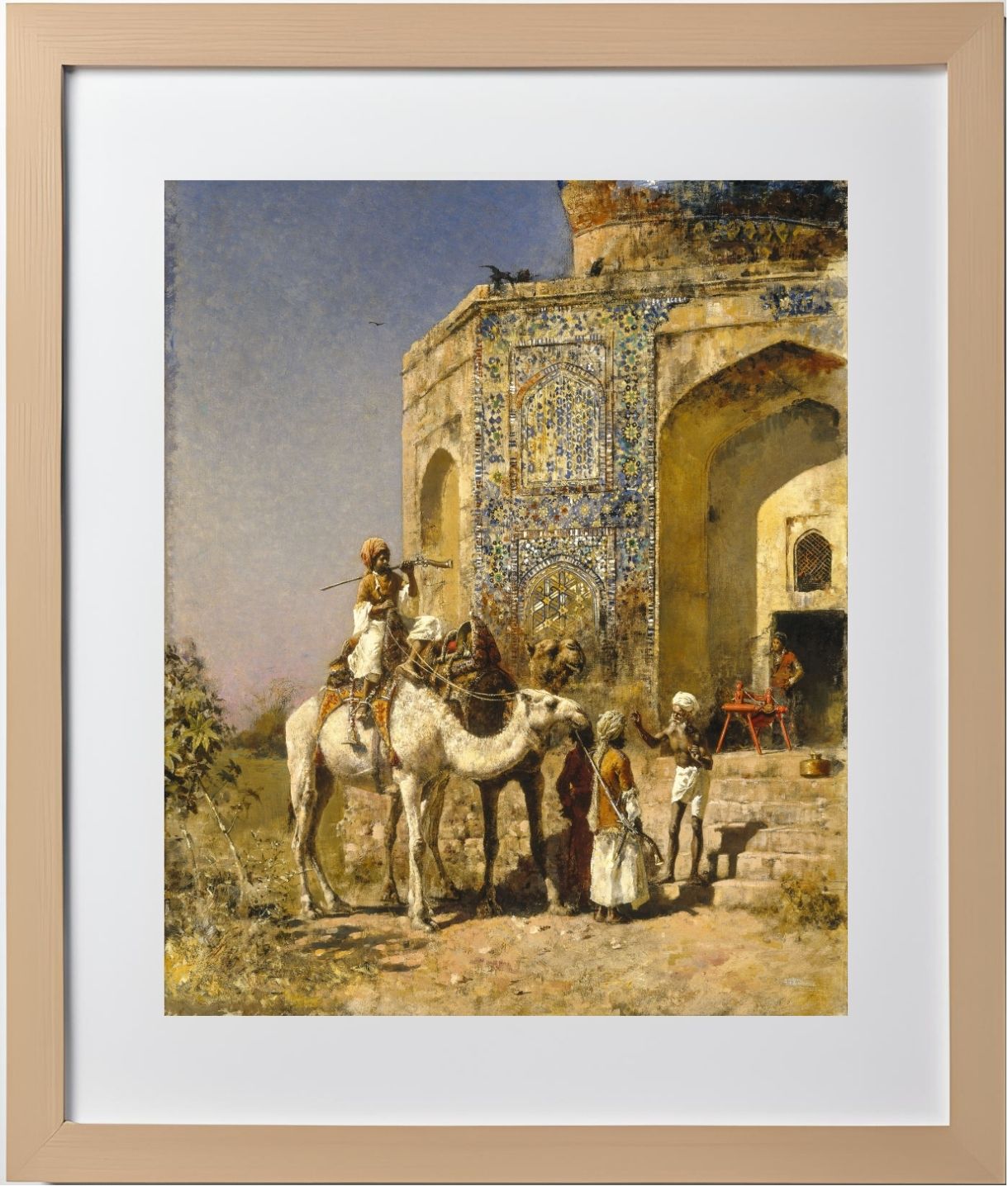 The Old Blue-Tiled Mosque Outside of Delhi, India
