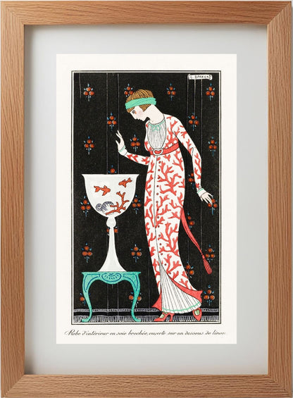 Robe d'Intérieur en Soie Brochée