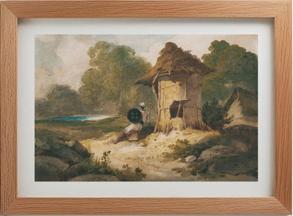 A watchman at a lookout post, Bengal